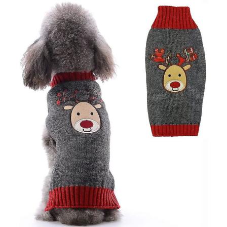 Christmas Dog Turtleneck Warm Knitwear Pet Sweater S