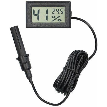 mumbi mini termometer hygrometer termo-hygrometer fuktighetstemperaturmätare med sensor 2m
