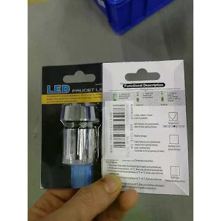 LED Vattenkran Färgskiftande Temperatursensor Kök Badrum Dusch Kran Munstycke Huvud Adapter