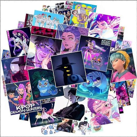 55 kpl KPop Demon Hunter -tarroja - Söpöjä Derpy Tiger -tarroja puhelimeen, kannettavaan tietokoneeseen, rullalautaan