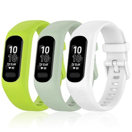 3 kpl Pehmeitä Silikonirannekkeita Garmin Vivosmart 5 -rannekkeille, Urheilullinen Värikäs Ranneke Vivosmart 5:lle