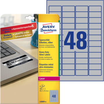 Avery Etikett 45,7x21,2 mm