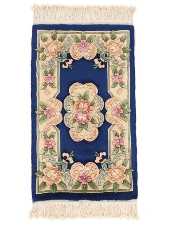 60X90 Dywan Chińskie 90 Line Orientalny Czarny/Beżowy (Wełna, Chiny) Carpetvista