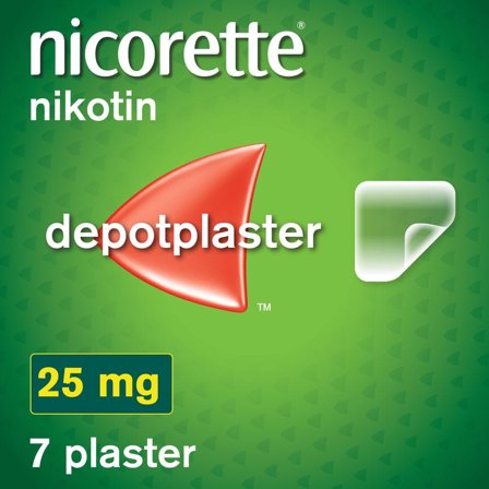 Nicorette depotplaster 25 mg/16 timer 7 stk