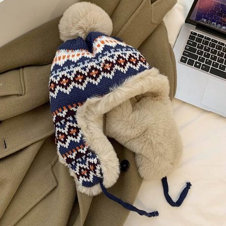 Lei Feng Lue Strikkelue BLÅ