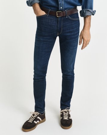 GANT Herren Extra Slim Fit Active Recover Jeans (33/34) Denim Melange