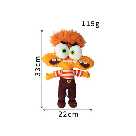 Leksakspresent Inside Out 2 Plysch Inside Out Plyschdocka Docka - Orange Explosion