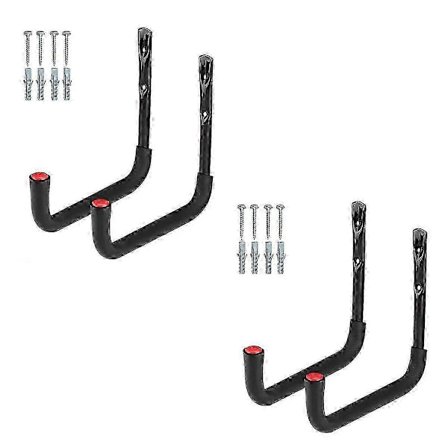 2x Kajakkstativ Kraftige Veggmonterte Kajakk Oppbevaringskroker Kajakk Oppbevaringshengere for Kano Kajakk Garasje Paddleboard