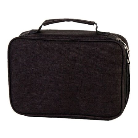 Stationær Organizer Pen Taske Penalhus Kontor Sort