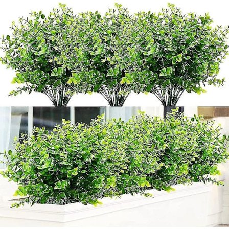 /EA/Kunstige buksbomknipper for utendørs bruk - UV-bestandig grønt for innendørs- og utendørsdekorasjon