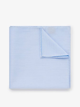John Henric Men's Light Blue Pocket Square Cotton Size Onesize