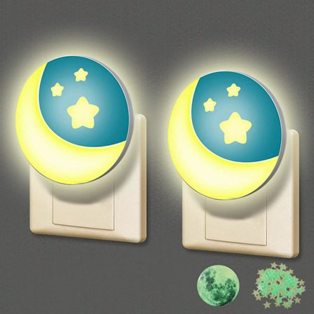 Nattlampa Eluttag Nattlampa Uttag Nattlampa Rörelsesensor X2 Sensoraktiverad LED-lampa Lämplig För Sovrum Barn Sovrum Trappor EU-kontakt 