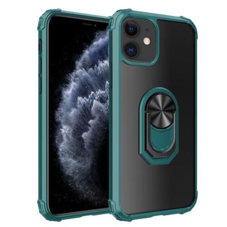 TG iPhone 12 - Skyddande Skal med Ringhållare Grön