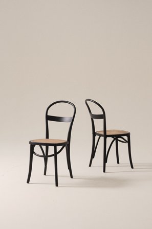 Jotex - Stol 2-pk Black mdf / metall - RIPPATS - Kjøp Spisestoler & kjøkkenstoler hos Jotex