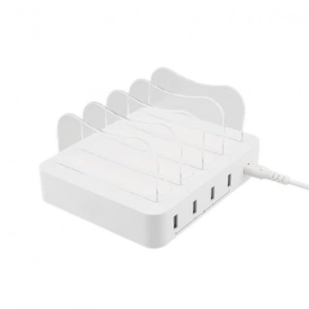 SiGN Laddningstation 4xUSB, 2.4A, 1,5m Kabel