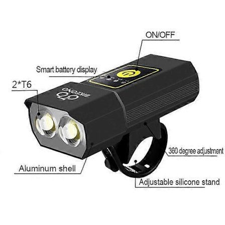 Cykeldele LED MTB Cykellygte T6 1200mAh USB Cykellygte Justerbar Zoom Cykel Forlygte Cykellampe Lommelygte Lanterne Tilbehør