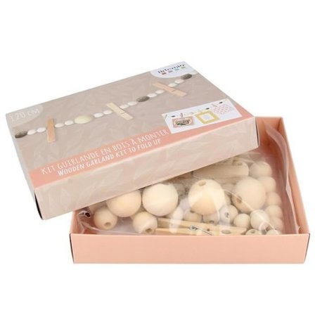 Coffret DIY juledekorationer - Træguirlande med minder