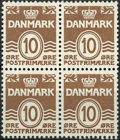 Danmark - Postfrisk 4-blok 1930