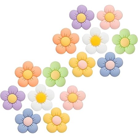 14 stk. Blomster Croc Charms, 7 farver Sko Dekoration Charms, Holdbare Vandtætte Sko Charms, Armbånd Armbånd Tilbehør