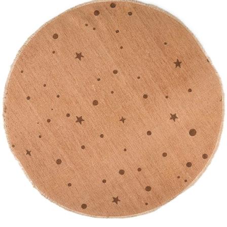 Stars Round Rug Pink