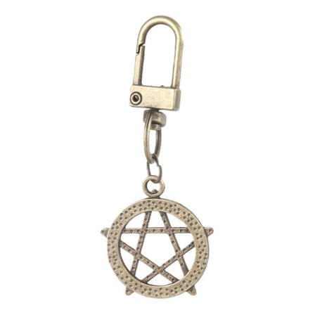 Trendy Hul Stjerne Nøglering Bærbar Robust Legering Charm Mode Tilbehør til Tasker og Nøgler Dekoration Fritidstøj Sølv