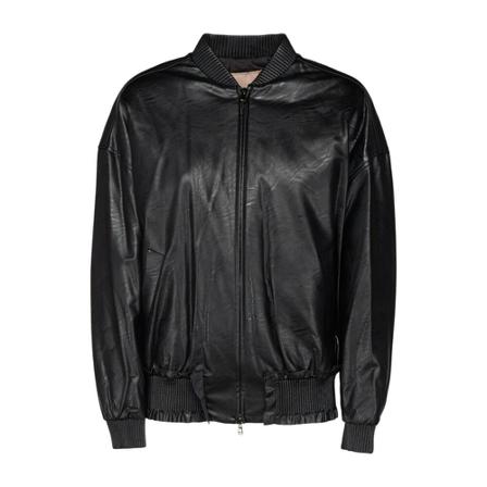 Twinset Leather Jakke Sort, Dame
