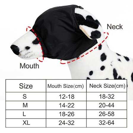 Hund beroligende øjenmaske, kæledyrsangstmaske, nylon sort kat