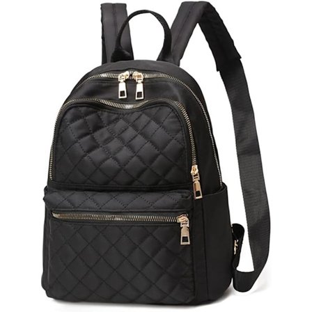 Liten og lett ryggsekk - Lommebok Dame Vanntette Anti-Tyveri Mini Ryggsekk, Svart, Liten