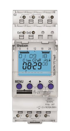 Theben 1720130 Koblingsur 16 A, astronomisk, Elfordeling & strømforsyning