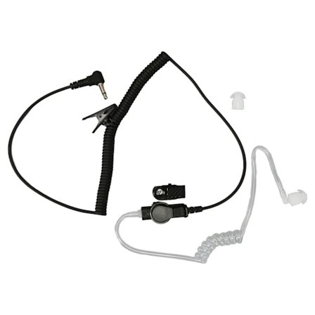 Akustiskt slanghörlurar med 3,5 mm kontakt för komradio och telefon