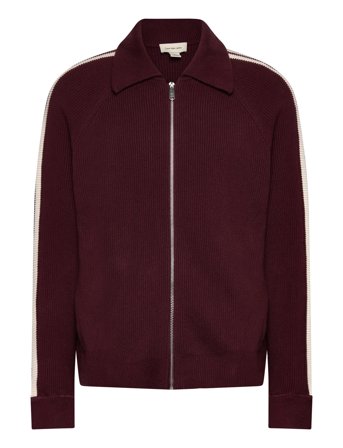 Ls Racing Stripe Fz Sweater 9Gg Burgundy Calvin Klein Jeans