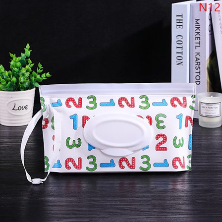 Baby Wet Wipe Pouch Portable Wipes Hållare Case Flip Cover Refil