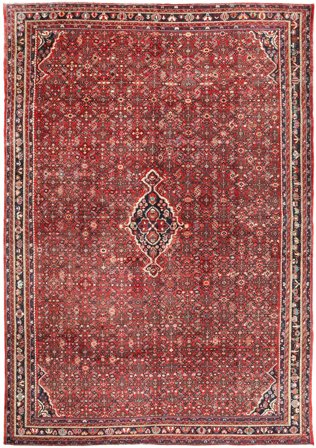 Tapis Hosseinabad 310X445 Rouge/Orange Grand (Laine, Perse)