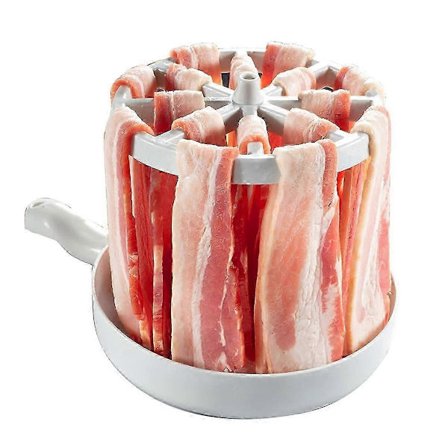 Mikrovågsugn Bacon Kokare Snabb Matlagning Baconställ Fettuppsamlare Kökspryl