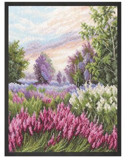 Stickpackung Bild Lavendelwiese