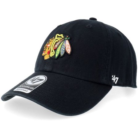 47 Brand - NHL Svart adjustable Keps - Chicago Blackhawks Clean Up Black Adjustable @ Hatstore