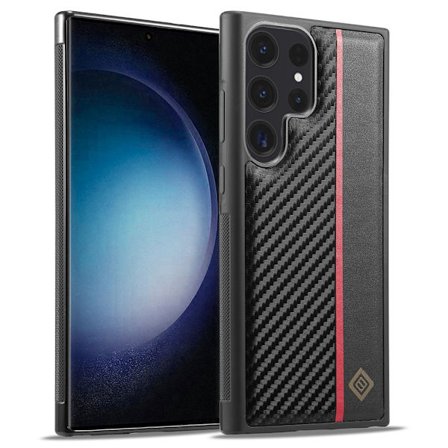 LC.IMEEKE Kuori Samsung Galaxy S24 Ultra Hiilikuitutekstuurista