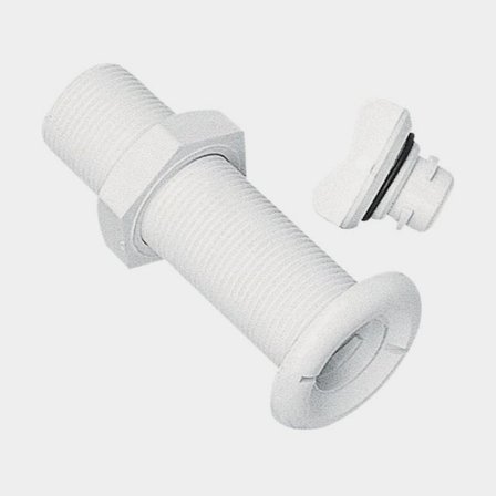 Drain plug / boat drain plug Plastimo Fast Lock Drain Socket, through-hull, polyamide, 107 mm, white