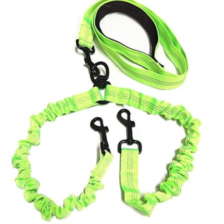 Duplex Dubbel Hund Kopplingar Twin Lead Två Pet Dogs Halsband koppel