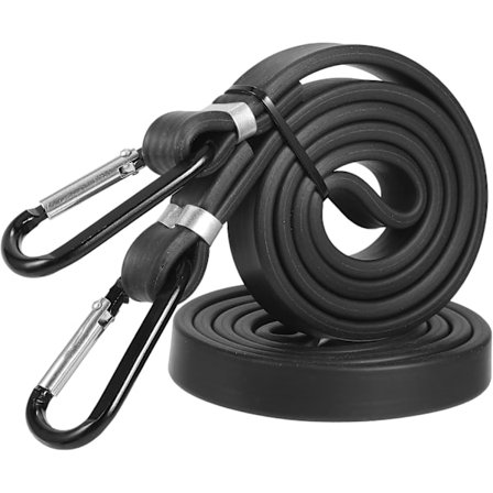 Elastiksnore med karabinhager, 2 stk. 100 cm elastisk rem, kompatibel med cykel, motorcykel, kuffert, bagagebærer, UNOLIGA elastiksnore kompatibel med