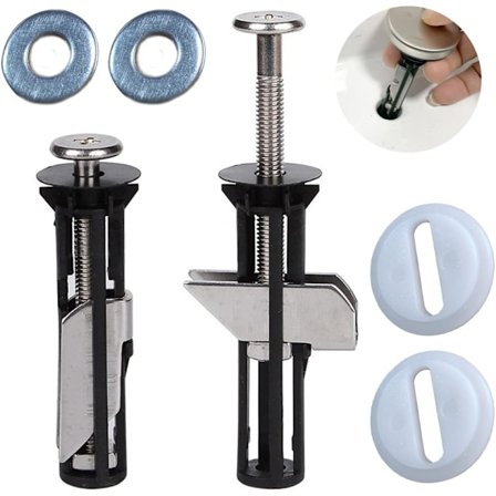 Pakke Universal Lange Toiletbrætbolte i Rustfrit Stål Toiletlåg Vedligeholdelsestilbehør Let at Installere