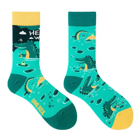 5 par Många stilar av AB-strumpor asymmetriska kreativa trendiga strumpor roliga par mandarinanka färgade mellanhöga strumpor