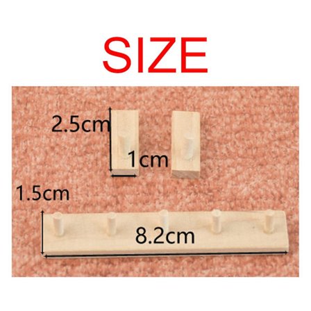 12 st Miniatyr Träklädhängare Klädgalgar Klädhängare 1:12 Dockhus