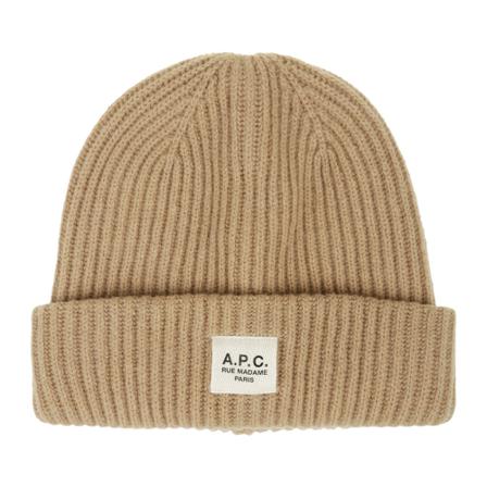 A.p.c. Beanies , Beige , Heren , Maat: ONE Size Hoeden