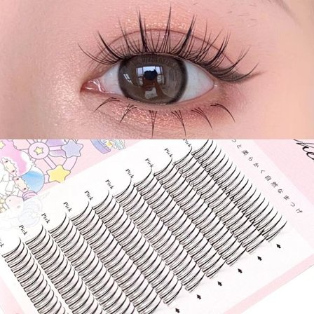 A/M Shape Premade Eyelashes Makeup Individual Lashes Cluster Spikes Lash Wispy Premade Russian Natural Fluffy False Eyelashes