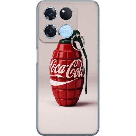Kompatibelt Mobildeksel til OnePlus OnePlus Ace Racing Kunstnerisk illustrasjon av Coca Cola granateple i rødt og grønt, pop art inspirert motiv med