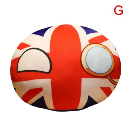 Polandball Plyschdocka Countryball USA FRANKRIKE UK TYSKLAND Hängsmycke G ONE SIZE