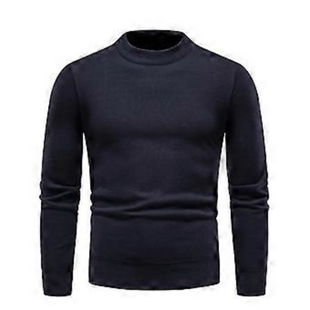 Høst Vinter Herre Pullovere O-hals Genser Mote Slim Fit d Co/YY(XL Marineblå)