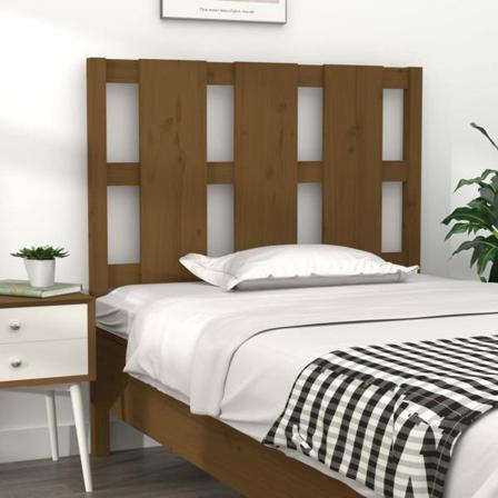 Vidaxl Sänggavel Honungsbrun 105,5x4x100 Cm Massiv Furu Brun