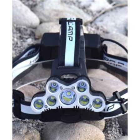 LAGERRENSNING superstark pannlampa 7st CREE XML-T6 2ST Q5 LED - grå JULKLAPP